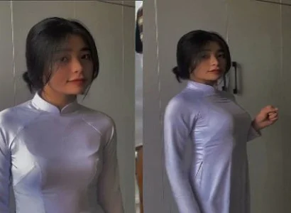 Em nữ sinh áo dài phê không chịu nổi