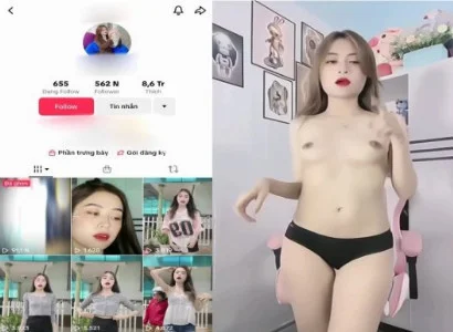 Phang em Tiktoker da trắng dáng đẹp cực ngon